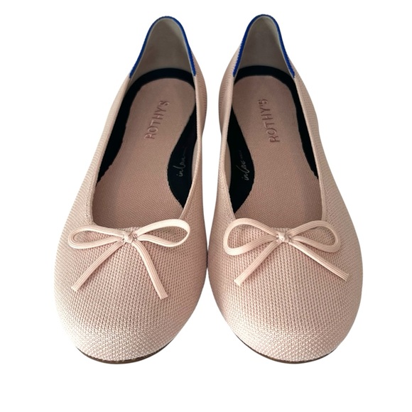 Rothy’s Women’s The Ballet Flat Bow‎ Pastel Pink Ballerina Slip On Size 9.5 NEW - Picture 2 of 6